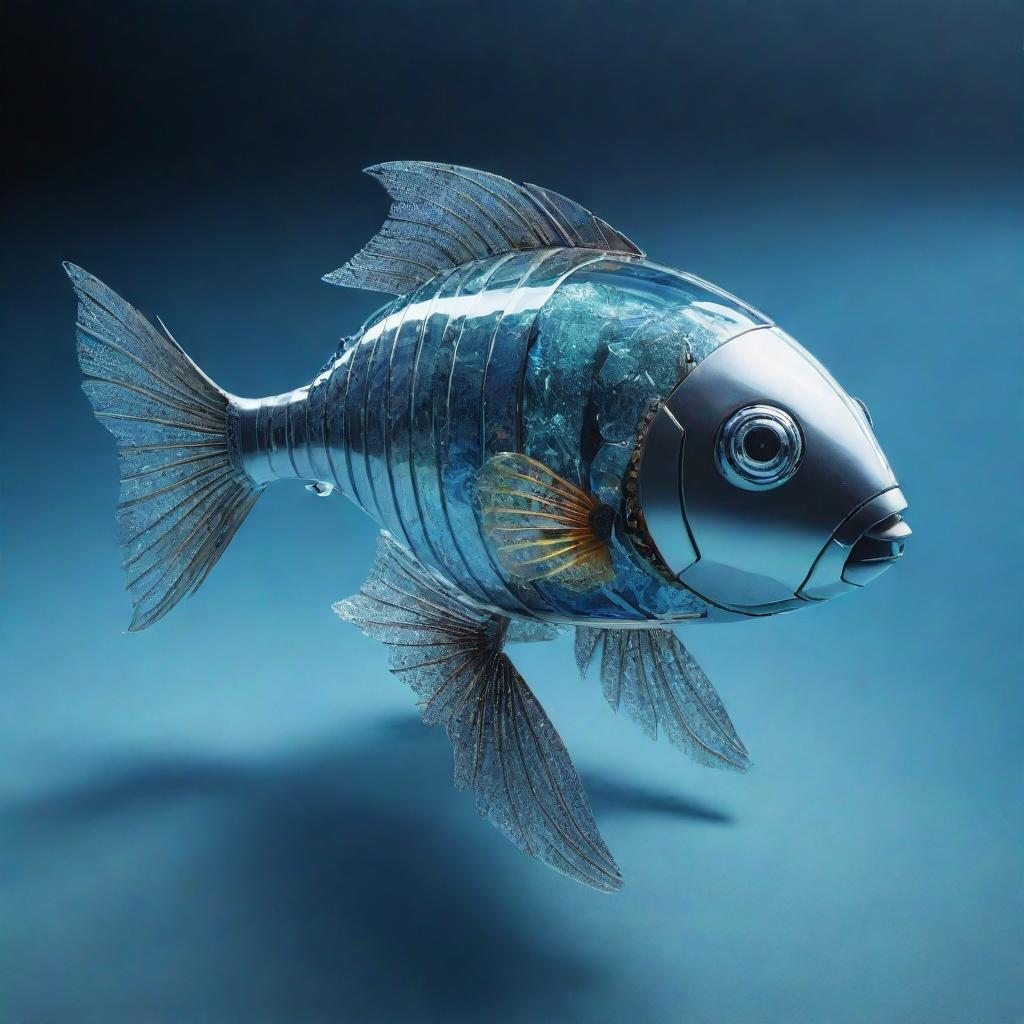 Dive into the Future: Metallic Tropical Fish Robot