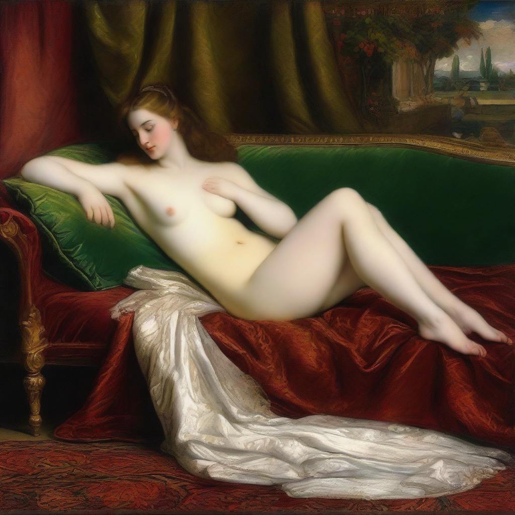 Titian Inspired: Venus Reclining on a Couch