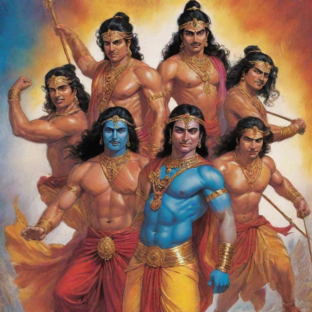 The Five Pandavas - Epic Heroes of the Mahabharata