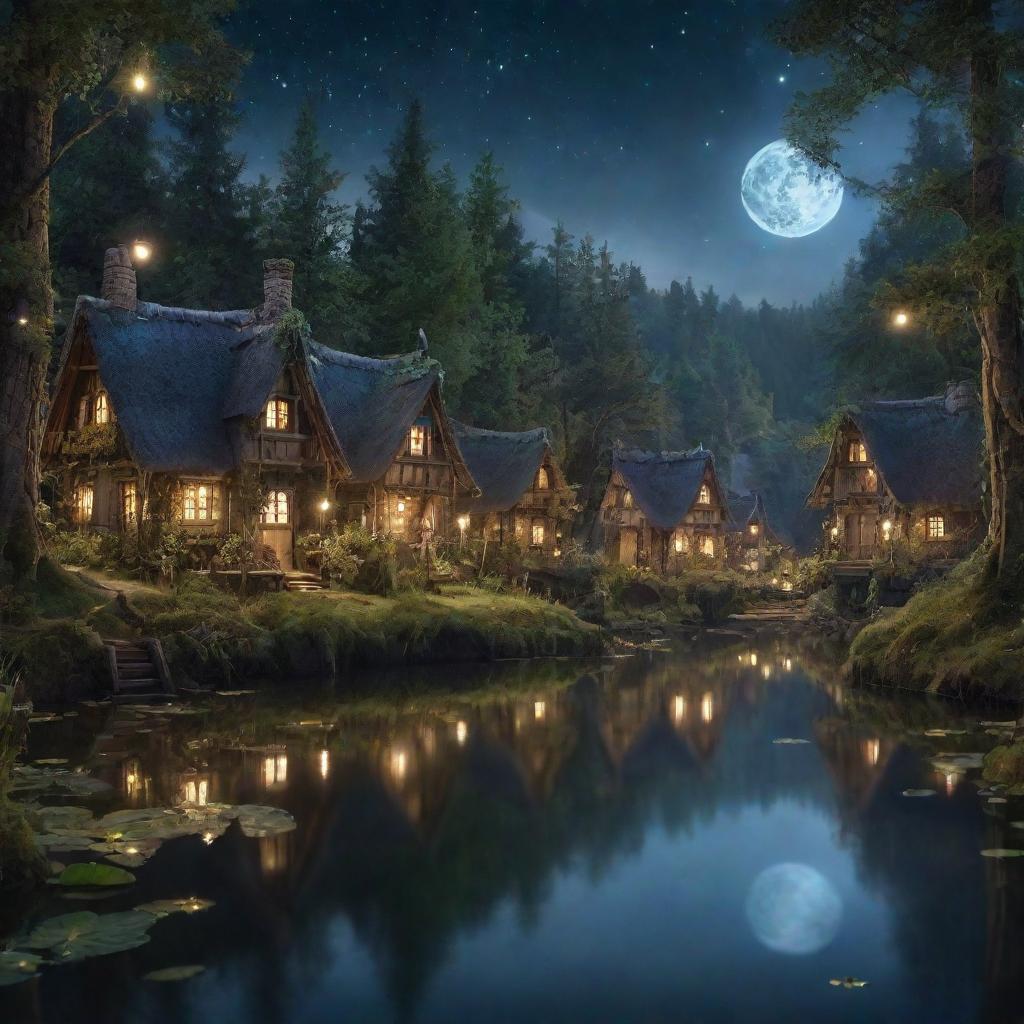 Moonlit Mystique: Whispers of a Forgotten Village