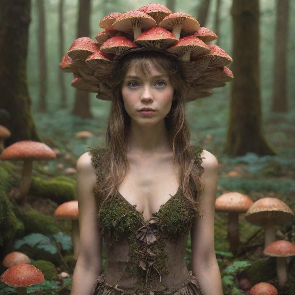 Fairy in Mushroom Forest