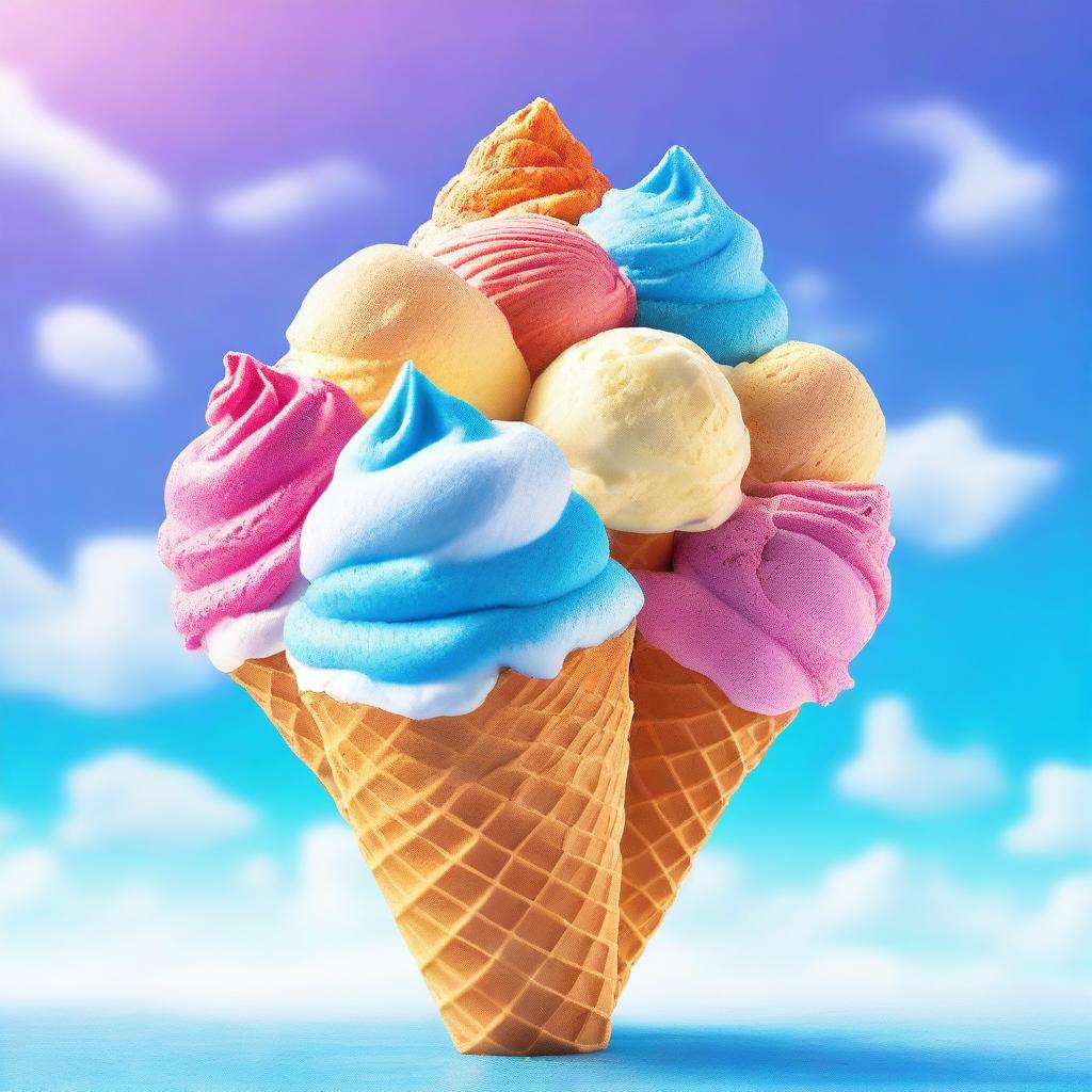 Sweet Delight: A Decadent Ice Cream Cone