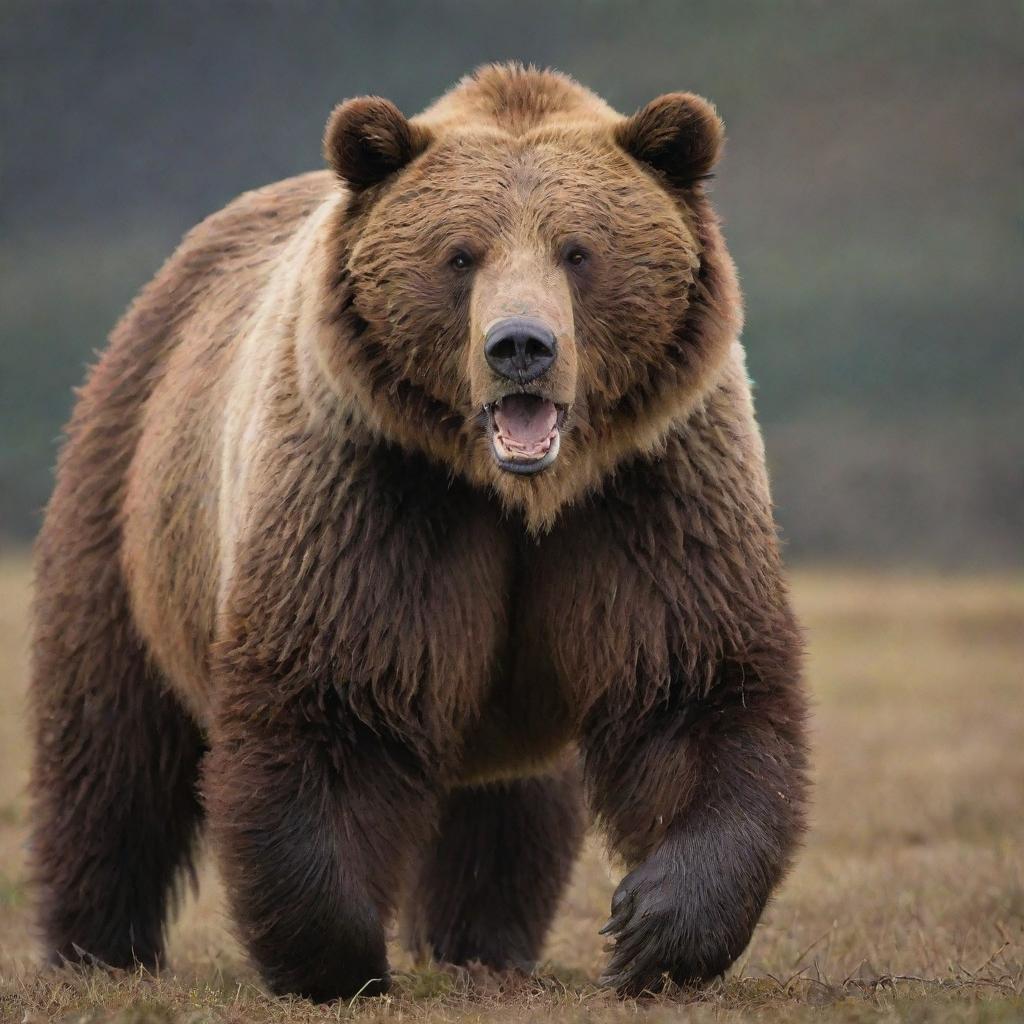 Unleashing Fury: A Kodiak Bears Ferocious Growl