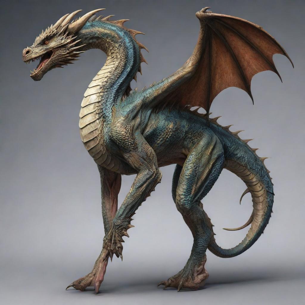 Masterpiece: Dragon Climbing Up Leg