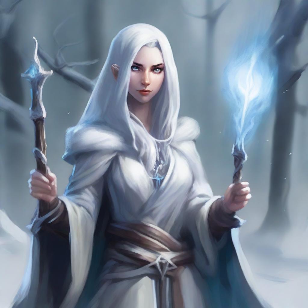 Elegance Unleashed: Winter Eladrin Sorcerer
