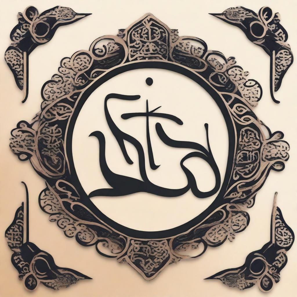 Elegant Arabic Calligraphy: Peace Be Upon You