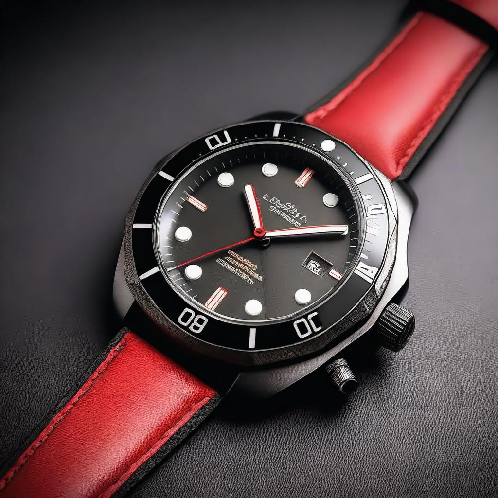 Sleek Black Diver Watch Case - Waterproof Luxury