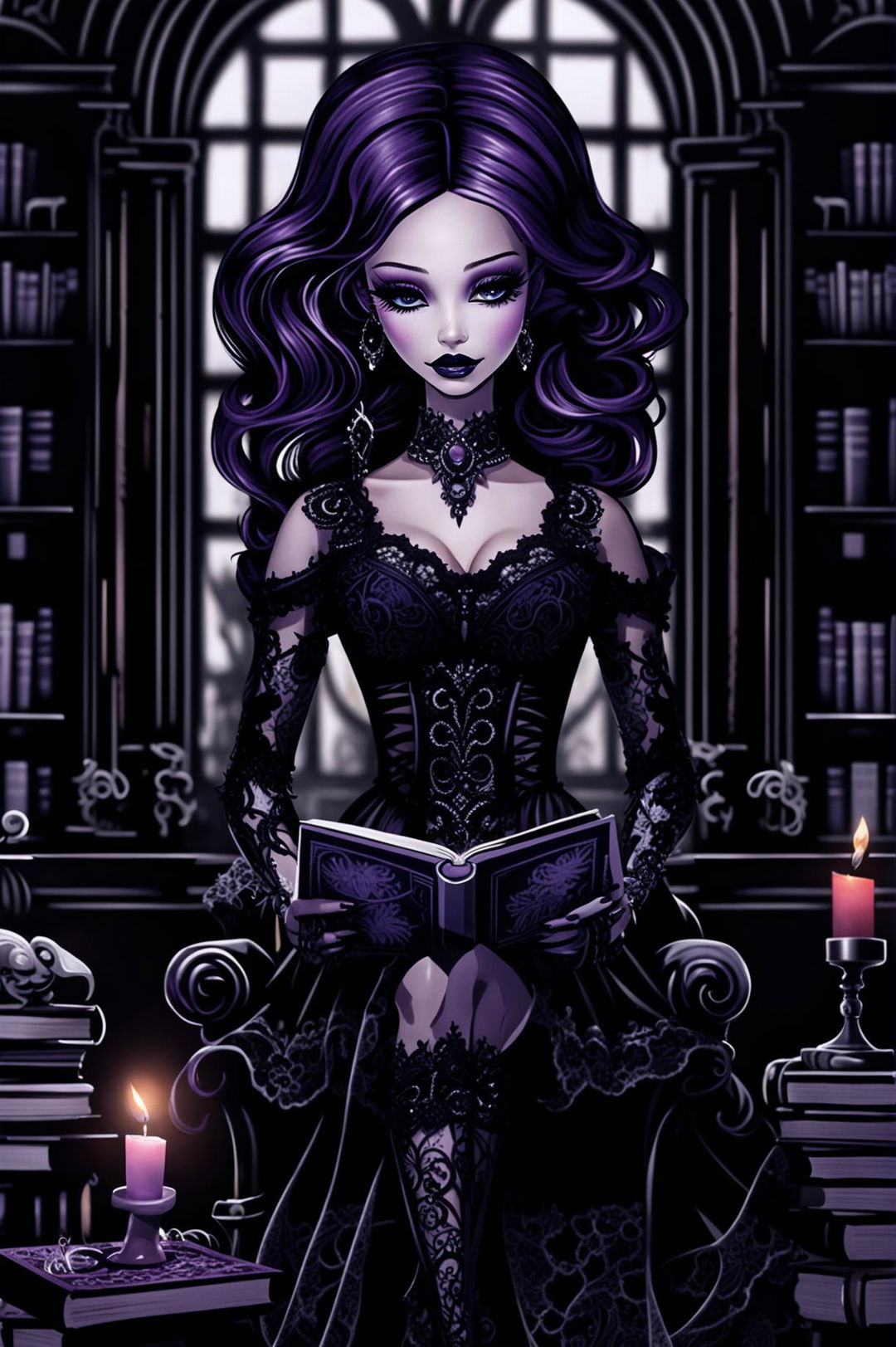 Enchanted Noir: Gothic Barbies Library Night