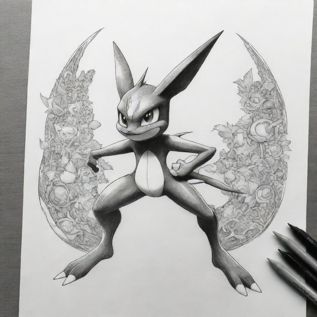 Pokémon Fusion: Greninja Pikachu