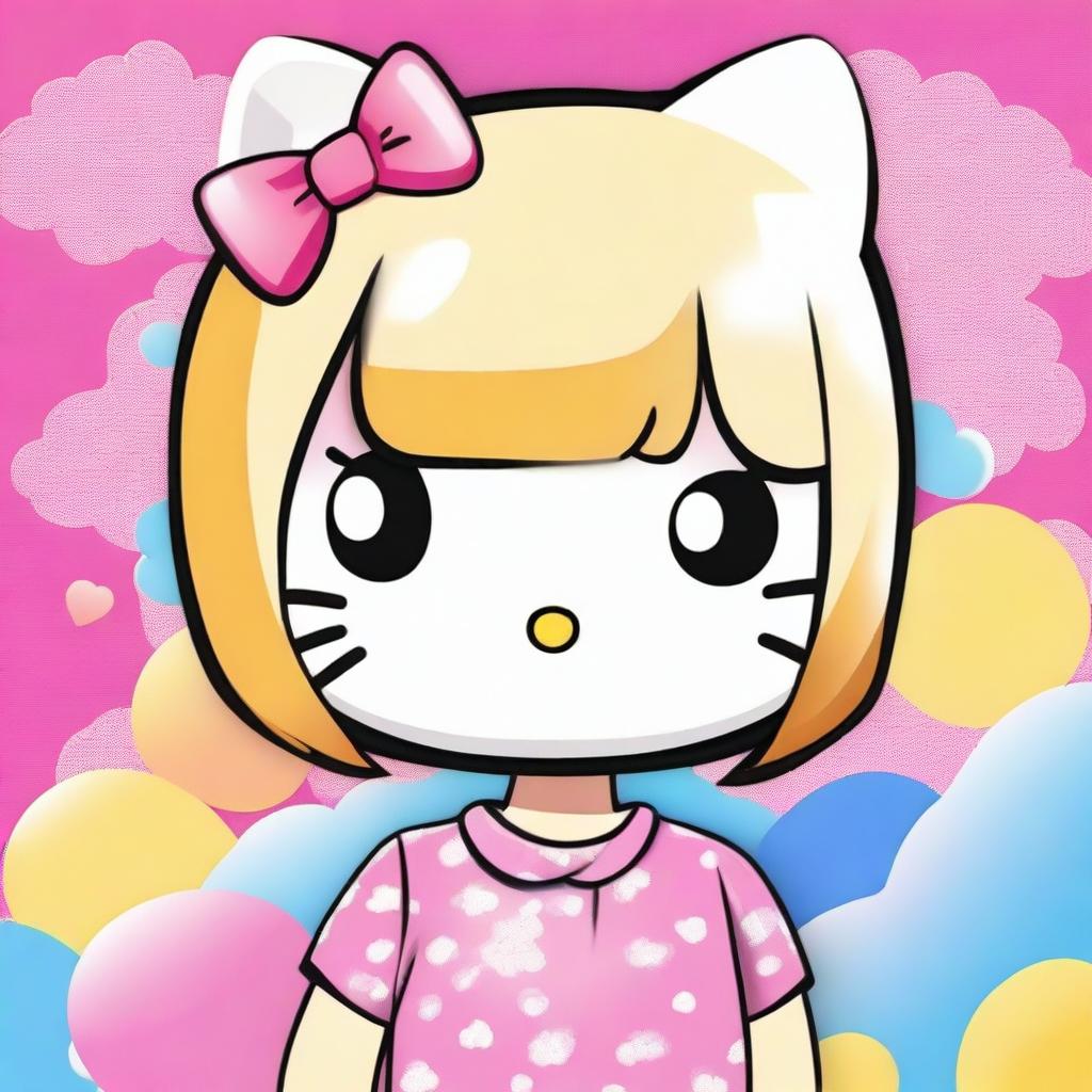 Hello Kitty with a Trendy Twist: Asian-Inspired Blond Bob