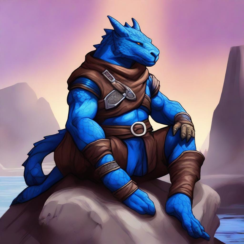 Blue Dragonborn Ranger: Boundless Horizon