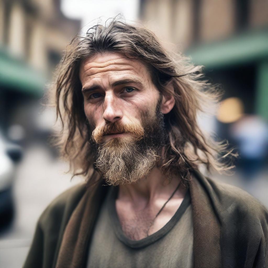 Raw Reality: Portrait of a Young Homeless Man
