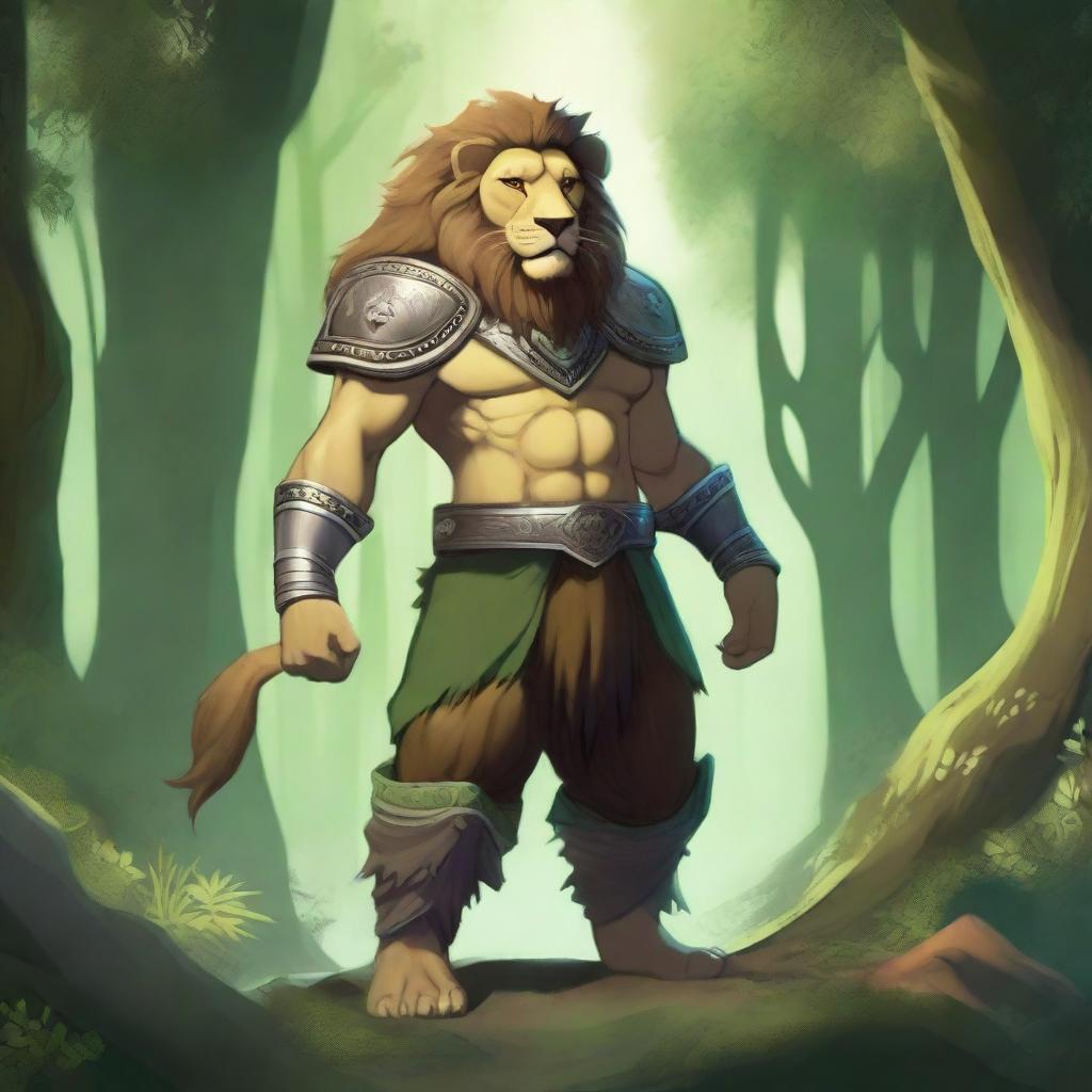 Regal Fusion: Lion Warrior Unleashed