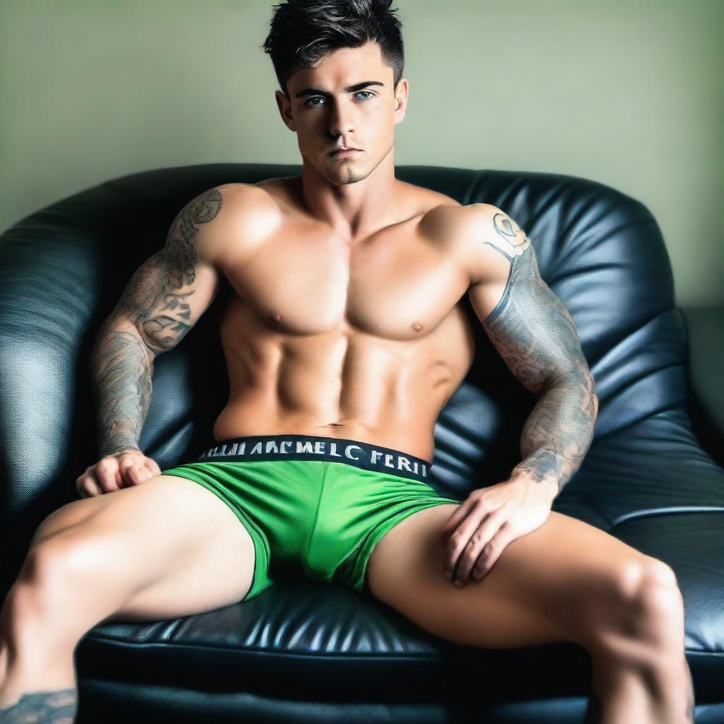 Unleashing Dashing Looks: Stylish Guy with Short Black Hair & Blue Highlights