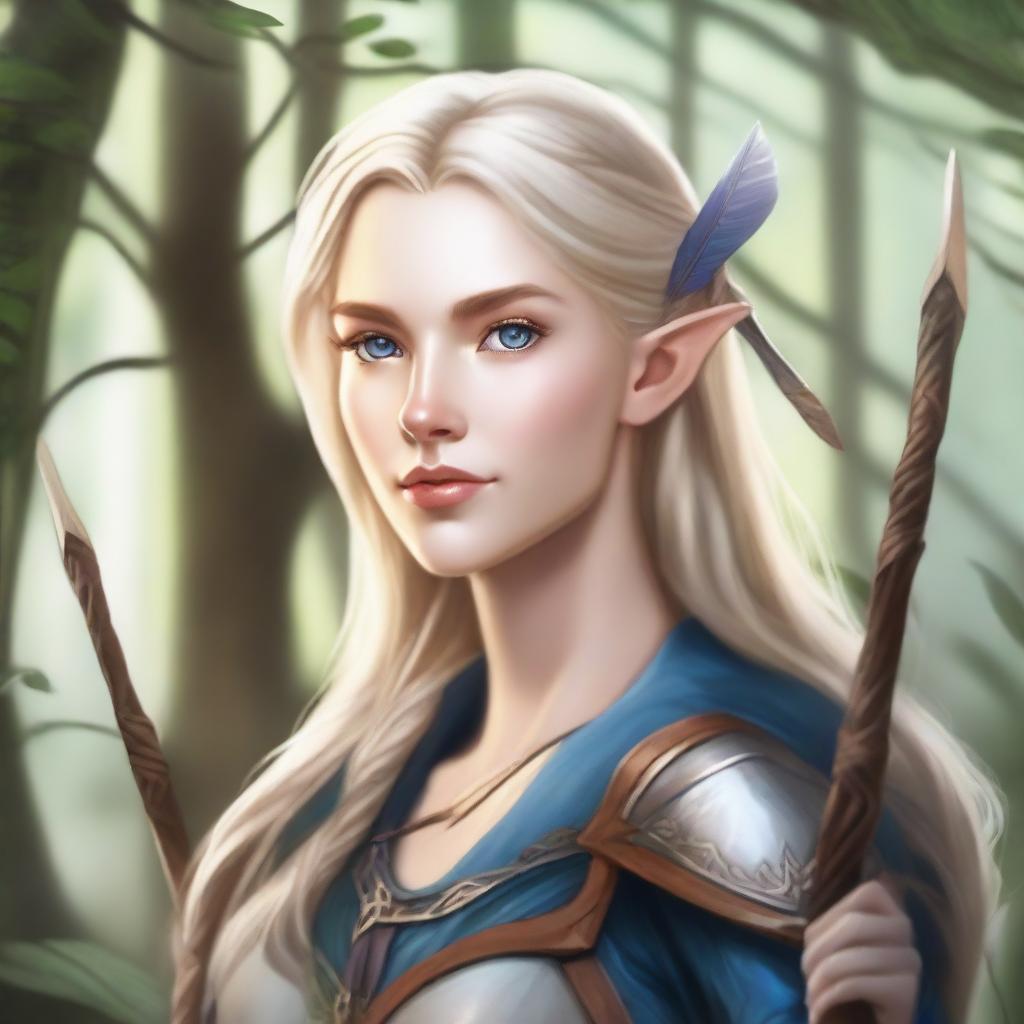 Whispering Winds: A Portrait of an Elven Archer