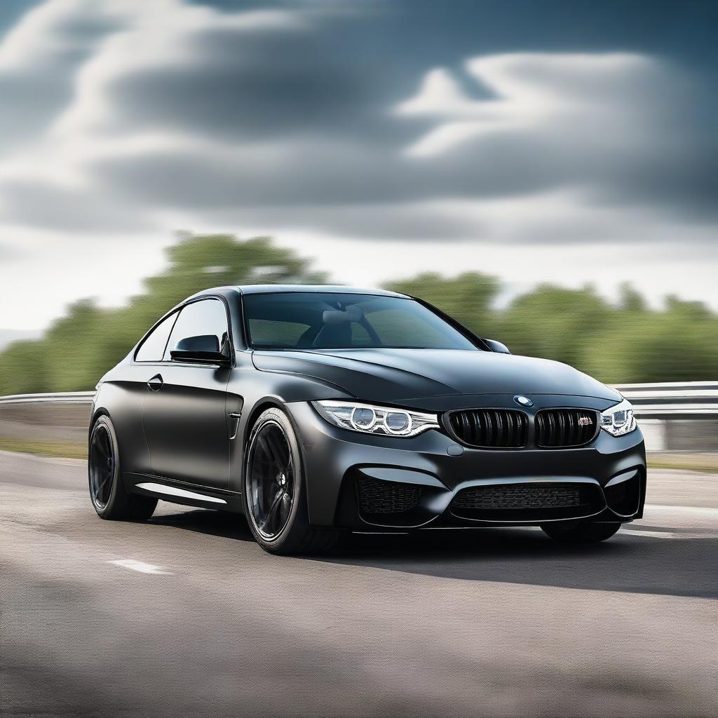Stunning Matte Black BMW M4 Coupe