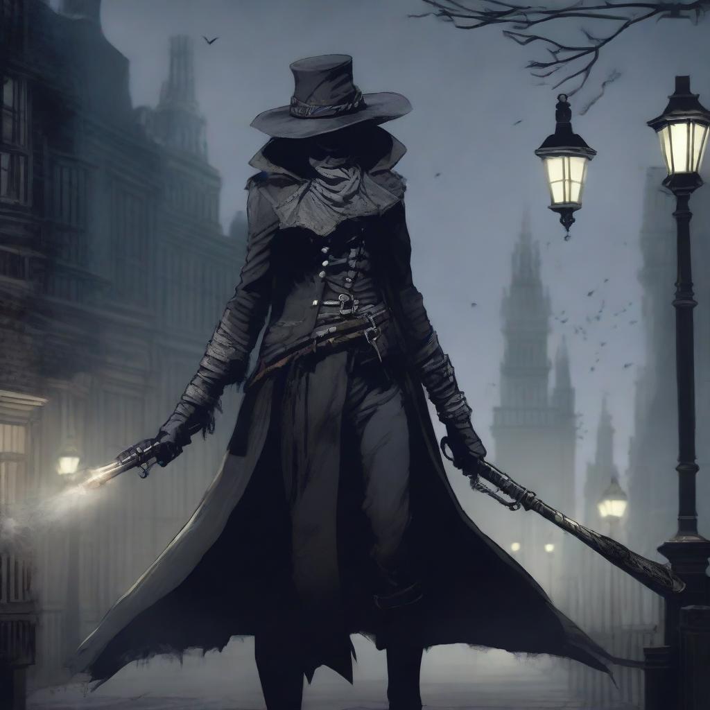 Epic Bloodborne Female Hunter Illustration