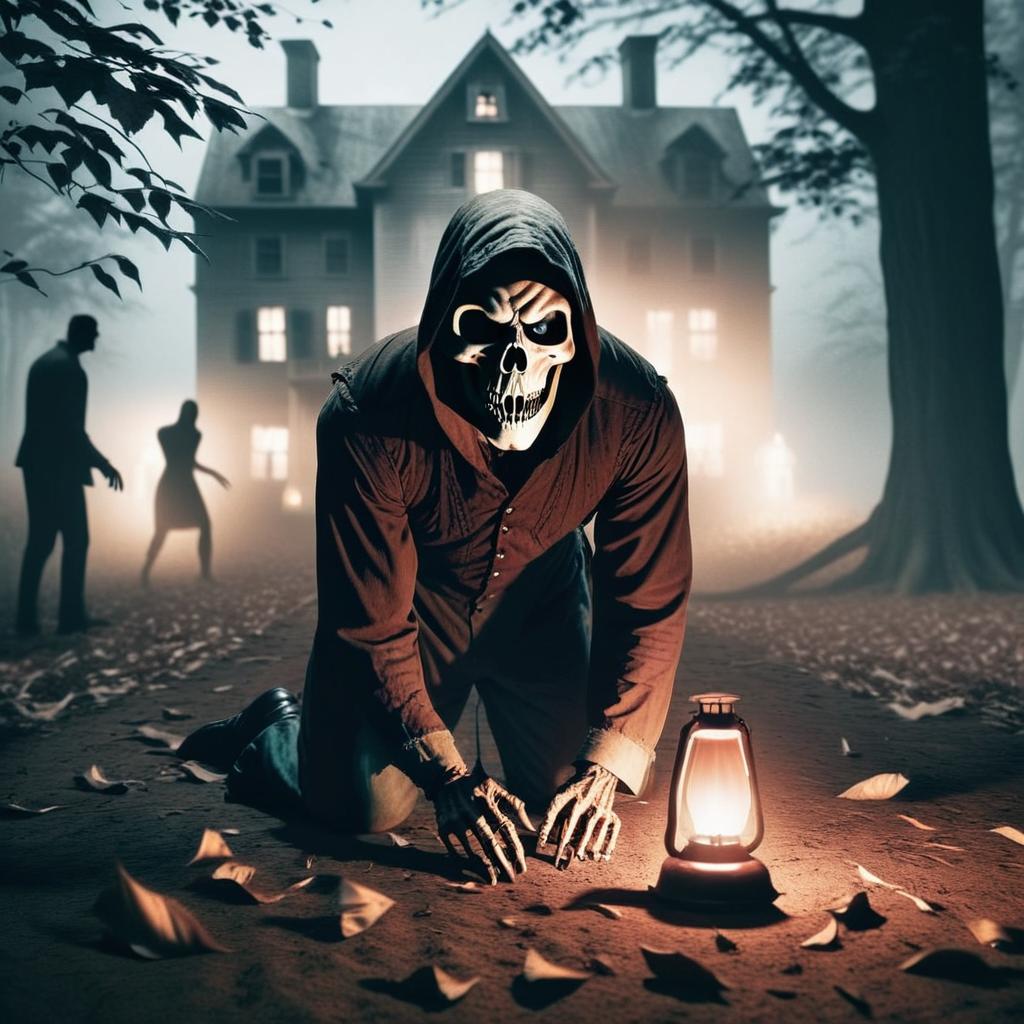 Chilling Halloween Graveyard Scene