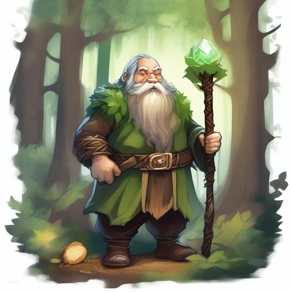 Unleash the Magic: Dwarf Druid in a Fantasy Realm