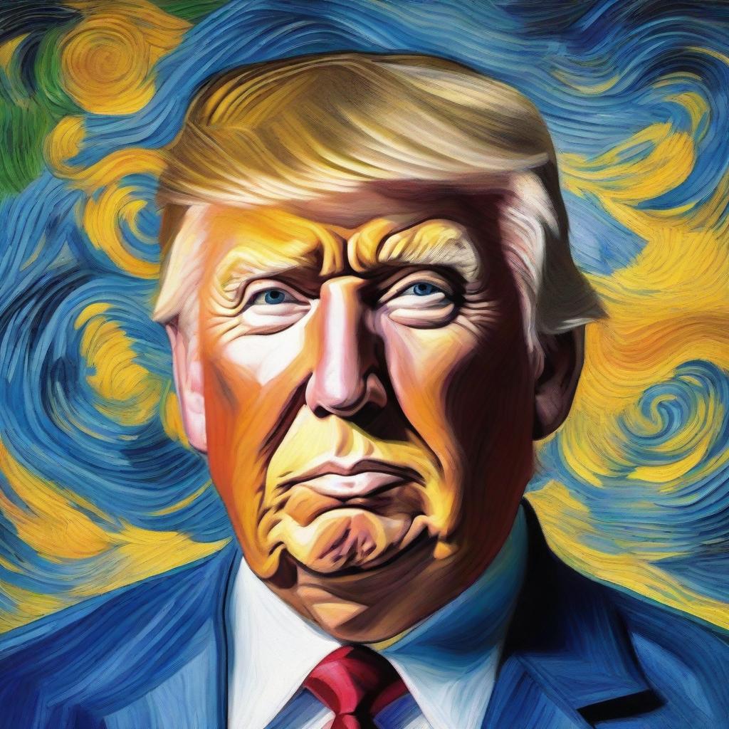 Donald Trump Meets Van Gogh: A Unique Portrait Twist