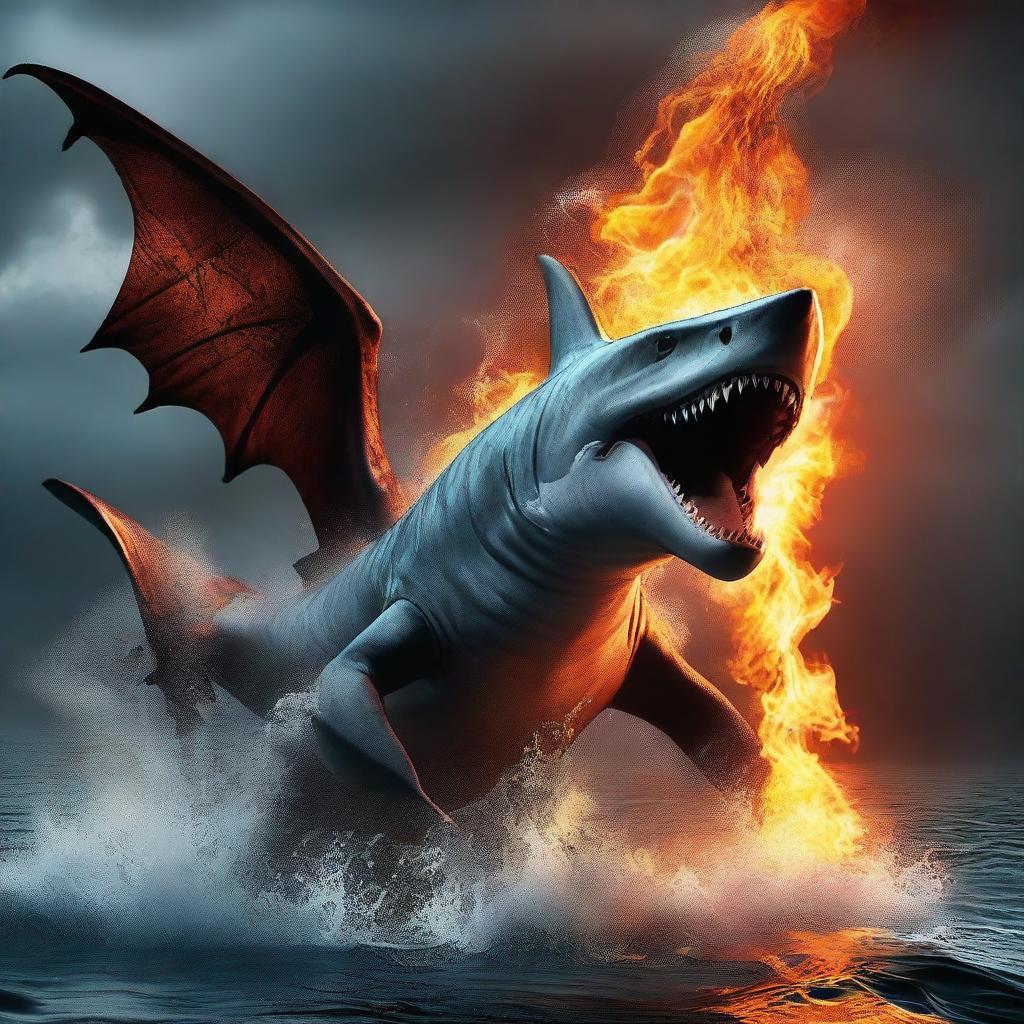 Epic Showdown: Fierce Dragon vs. Shark