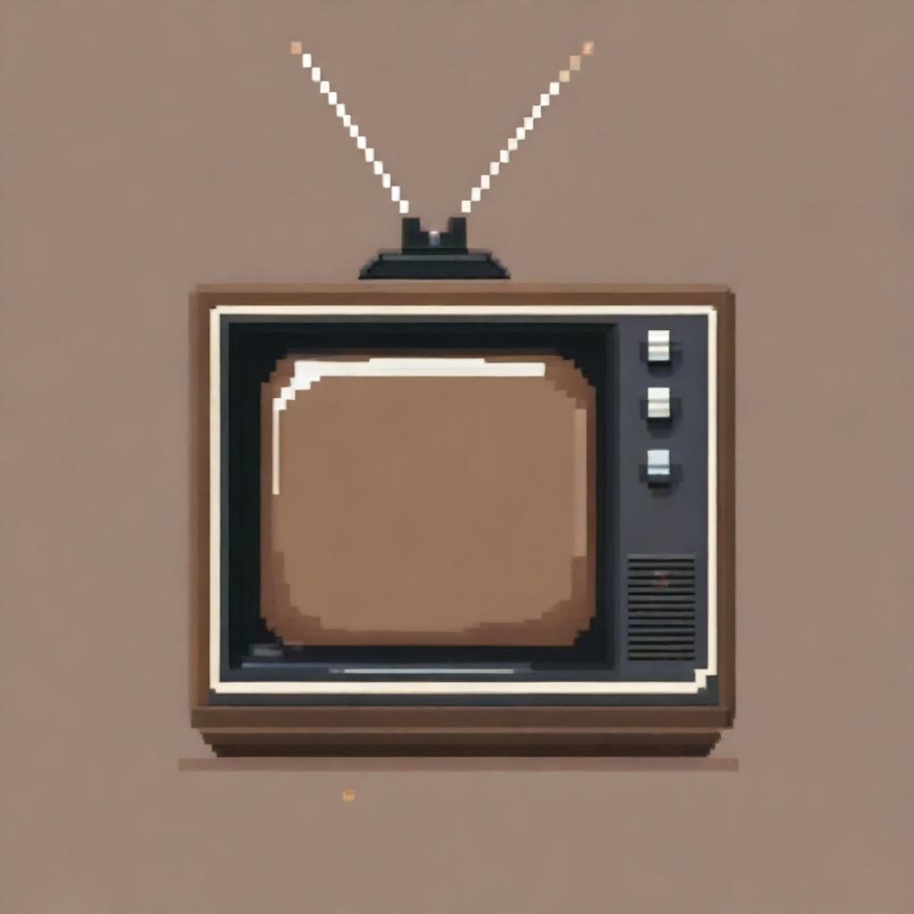 Nostalgic Pixel Art: Retro TV Delight
