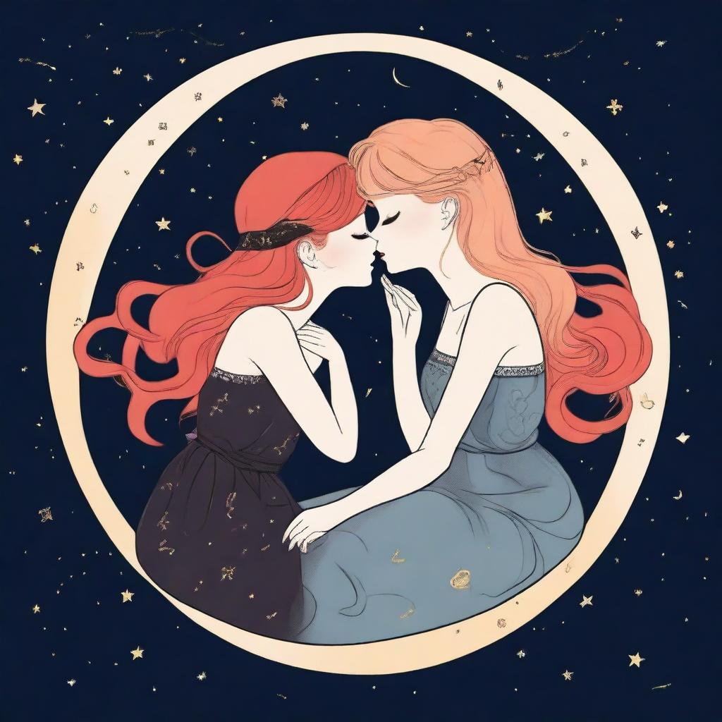 Lovers Under the Moon: A Whimsical Night