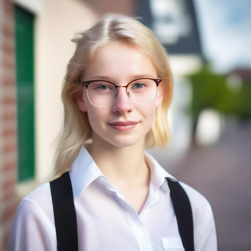 Explore the Spirit of Youth: Dutch Teen in a White Blouse
