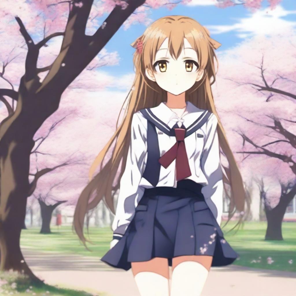 Enchanting Anime Beauty with Amber Eyes