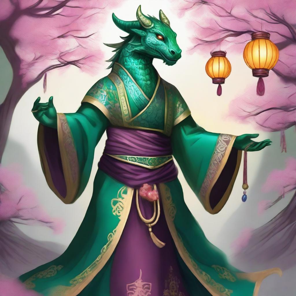 Emerald Dragonborn: A Dance of Colors