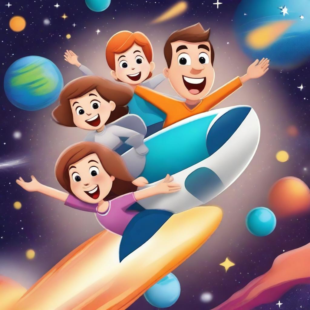 Rocket Ride Adventure: A 4D Family Cartoon