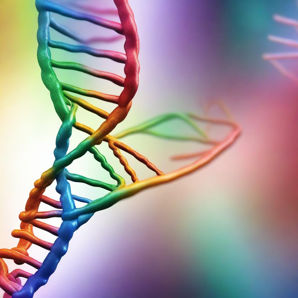 Intricate DNA Double Helix Art - A Molecular Masterpiece