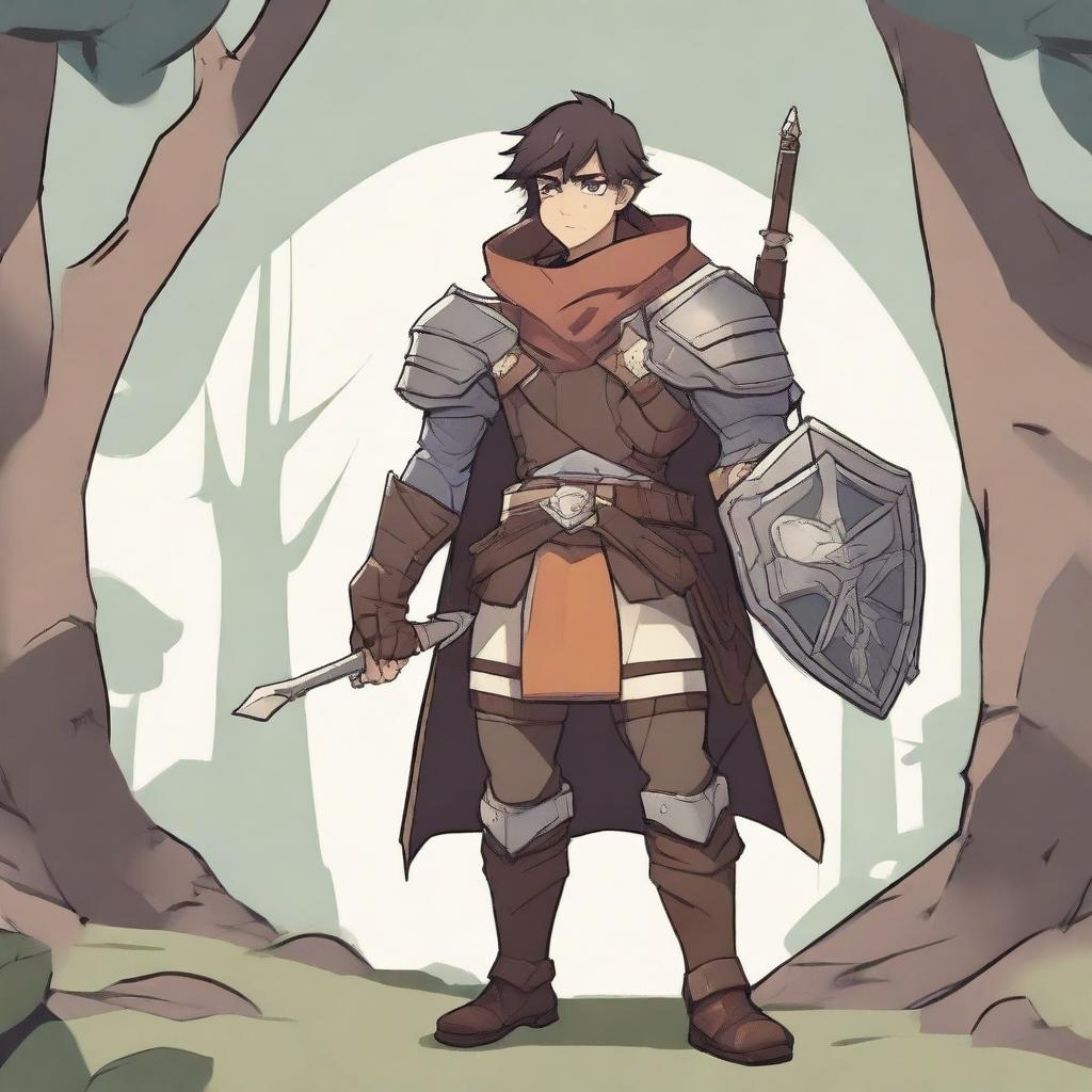 Dynamic Anime Character: Dark Hair & Brown Skin
