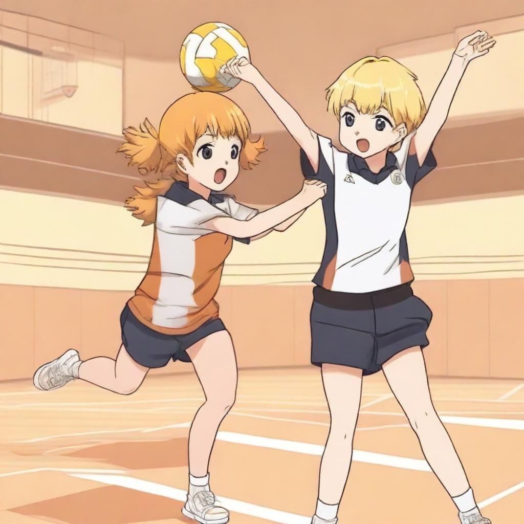 Epic Volleyball Showdown: Anime Style!