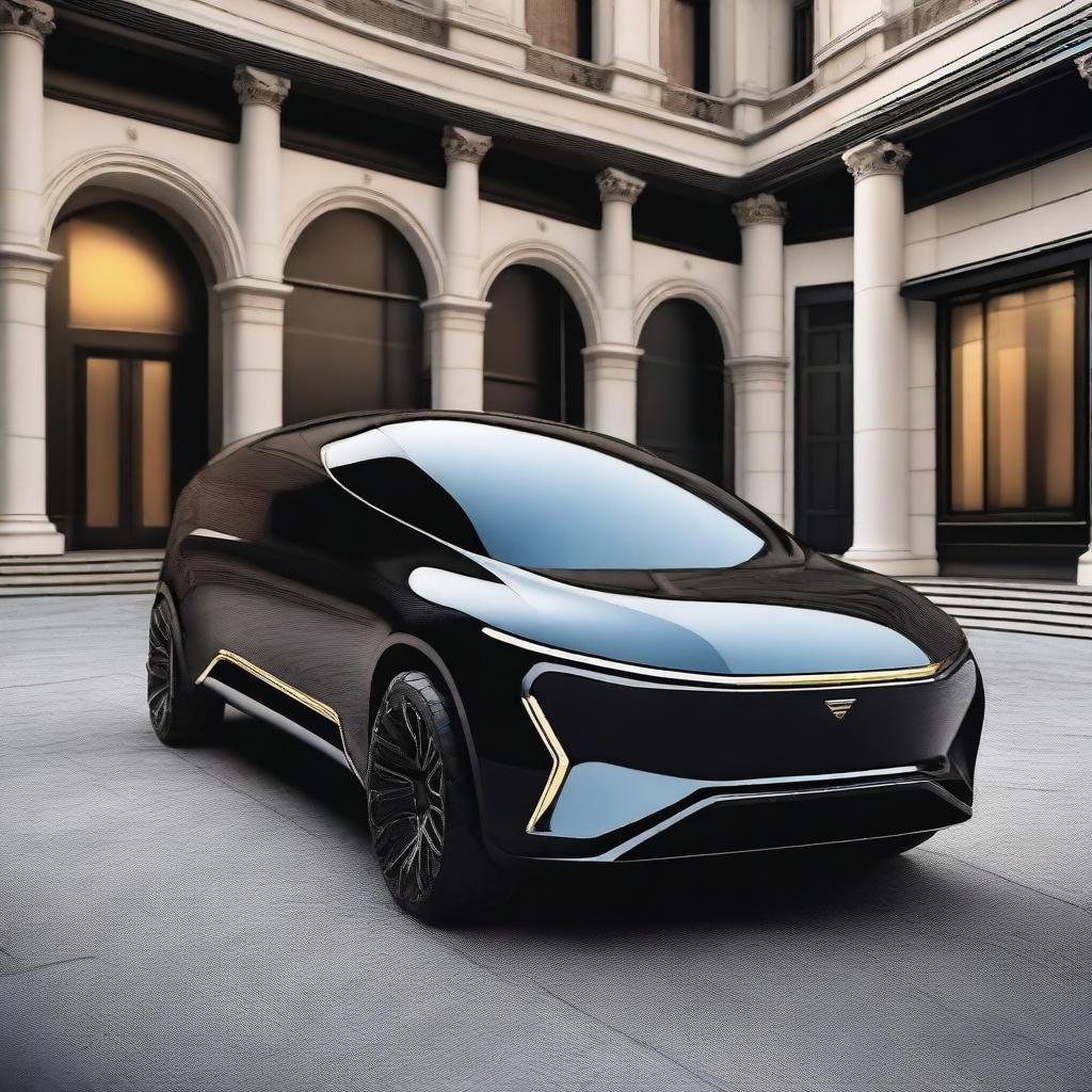 Futuristic Electric Luxury SUV Limousine