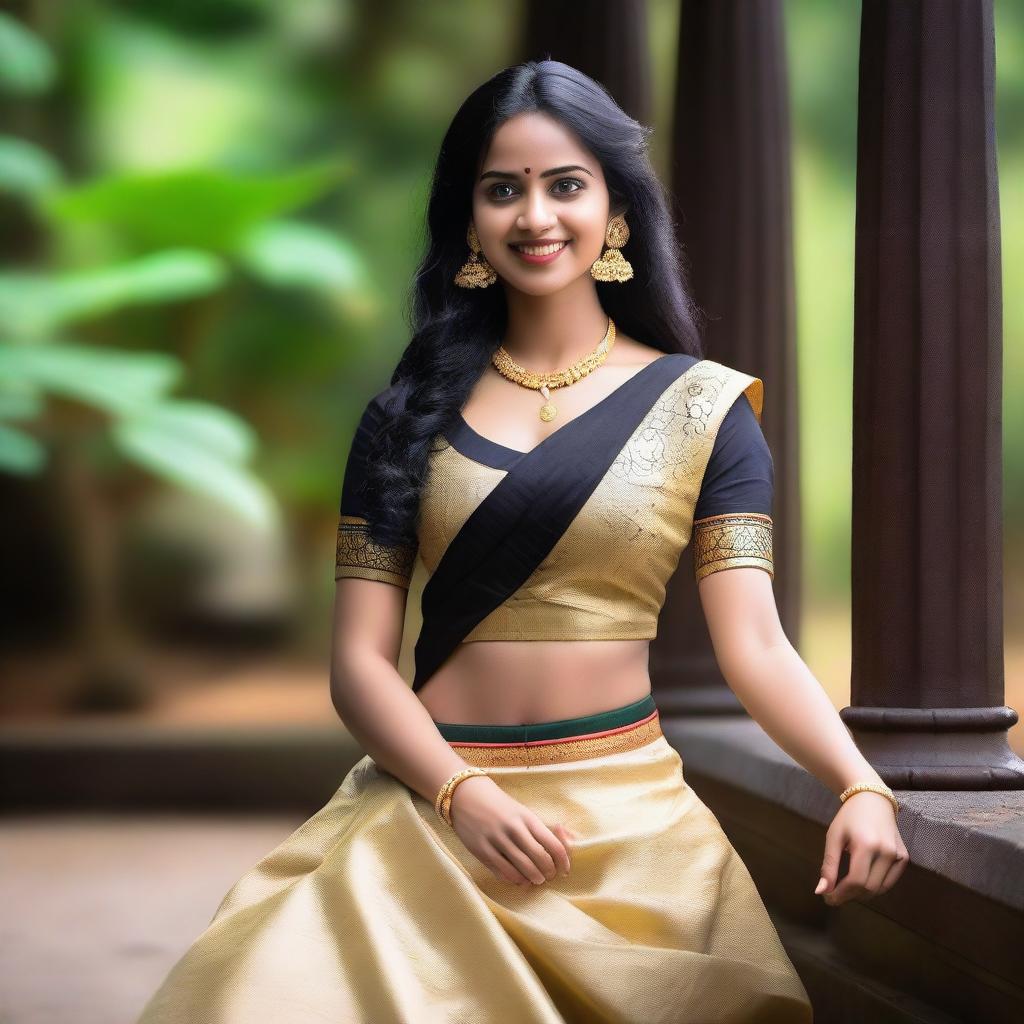 Embrace Tradition: Kerala Woman in Graceful Attire