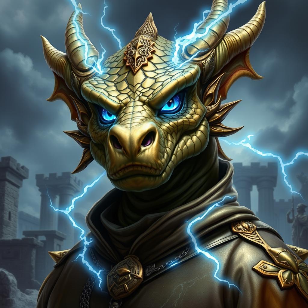 Noble Metallic Bronze Dragonborn