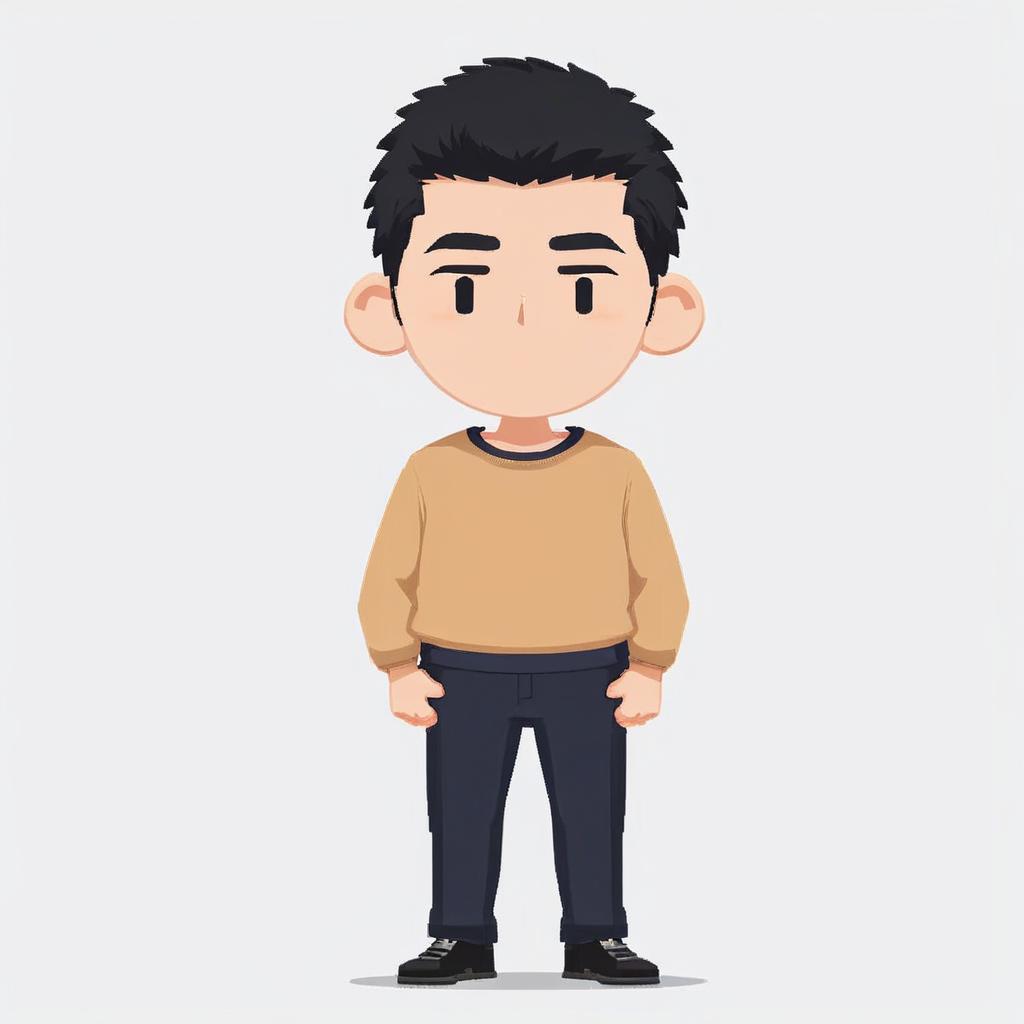 Confident Cartoon Boy Illustration
