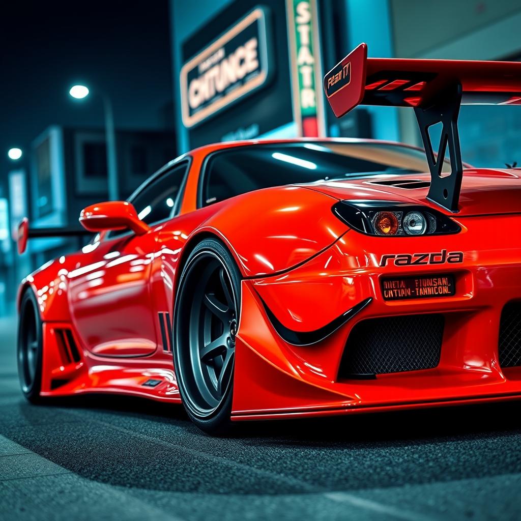 Unleash the Beast: Mazda RX-7 with Aggressive Bodykit