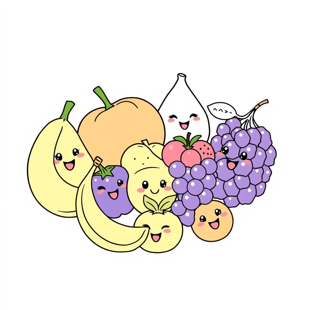 Capa Divertida para Colorir: Frutas Animadas