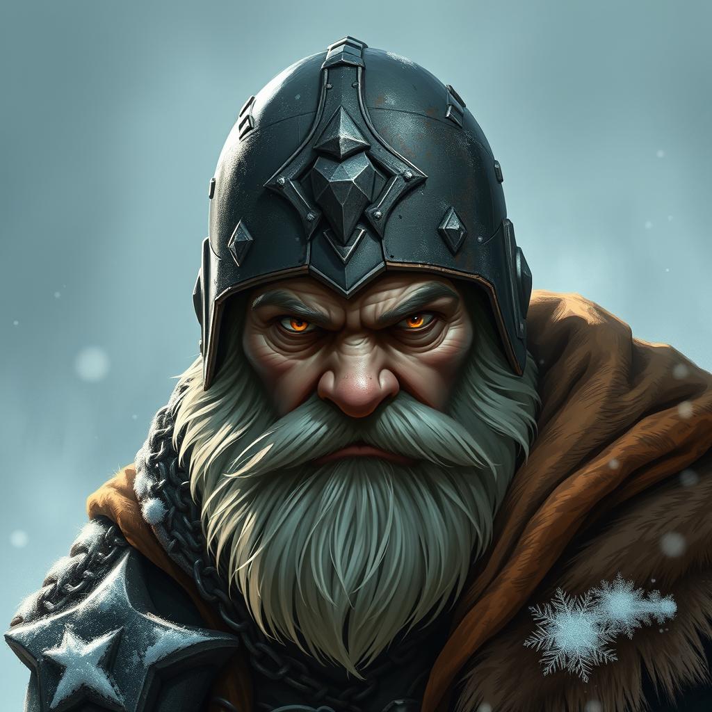 Unleash the Fury: Beardless Dwarf with an Intense Gaze