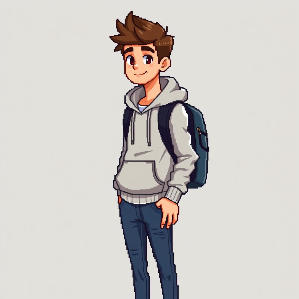 Young Male University Student: Smart & Stylish
