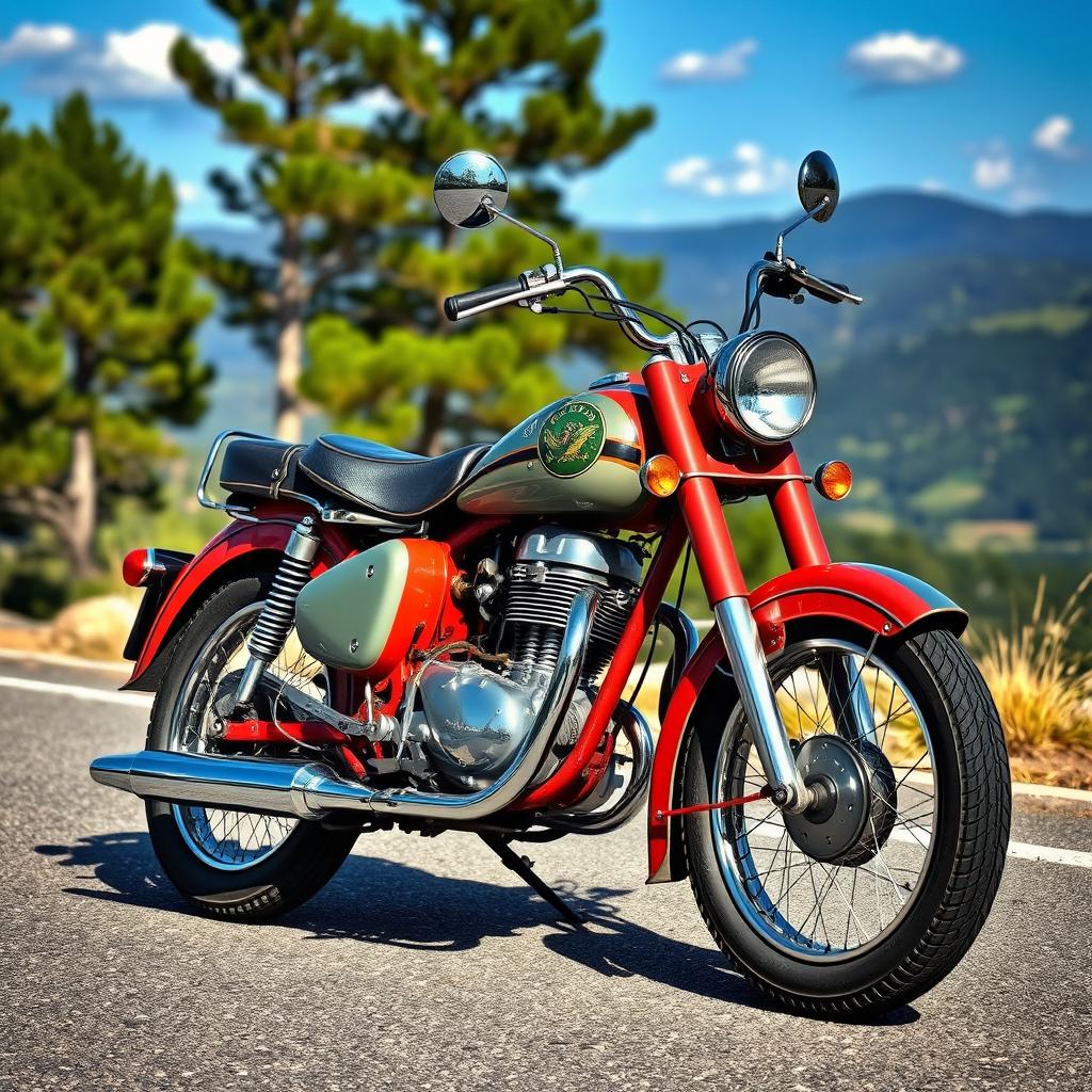 Cruise Back in Time: 1950s Classic Motorcycle