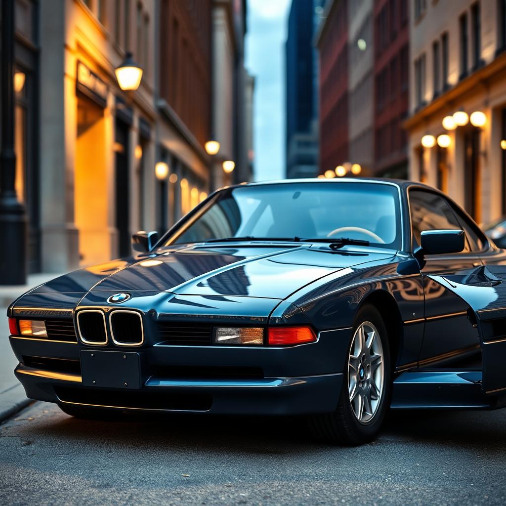 Stylish BMW 850CSi in Dark Baby Blue