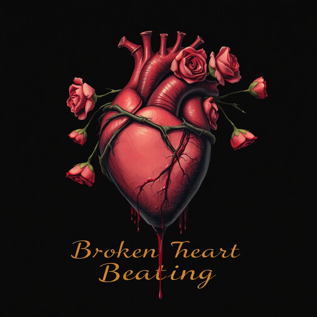 Emotional Core: Anatomical Heart in Thorny Vines
