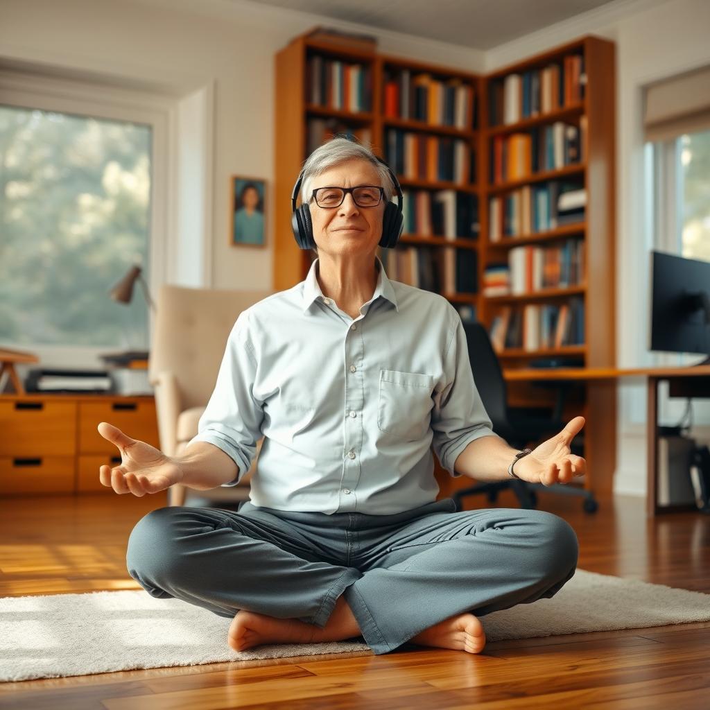 Bill Gates Takes a Break from Coding to Meditate