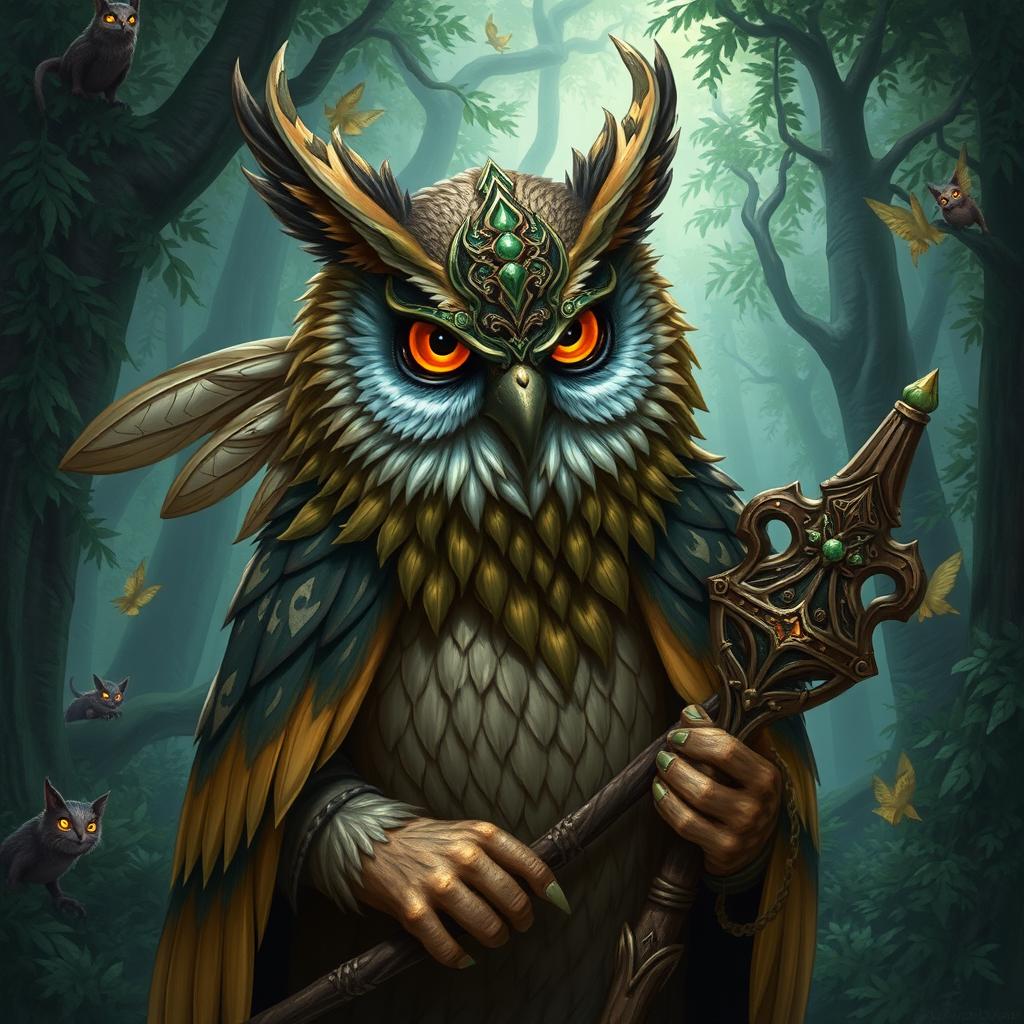 Whisper of the Wild: Owl-Eyed Druid