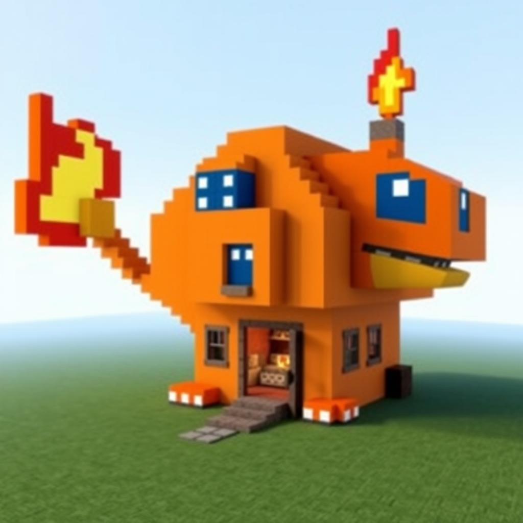 Minecraft Masterpiece: Charmander-Inspired Hideaway