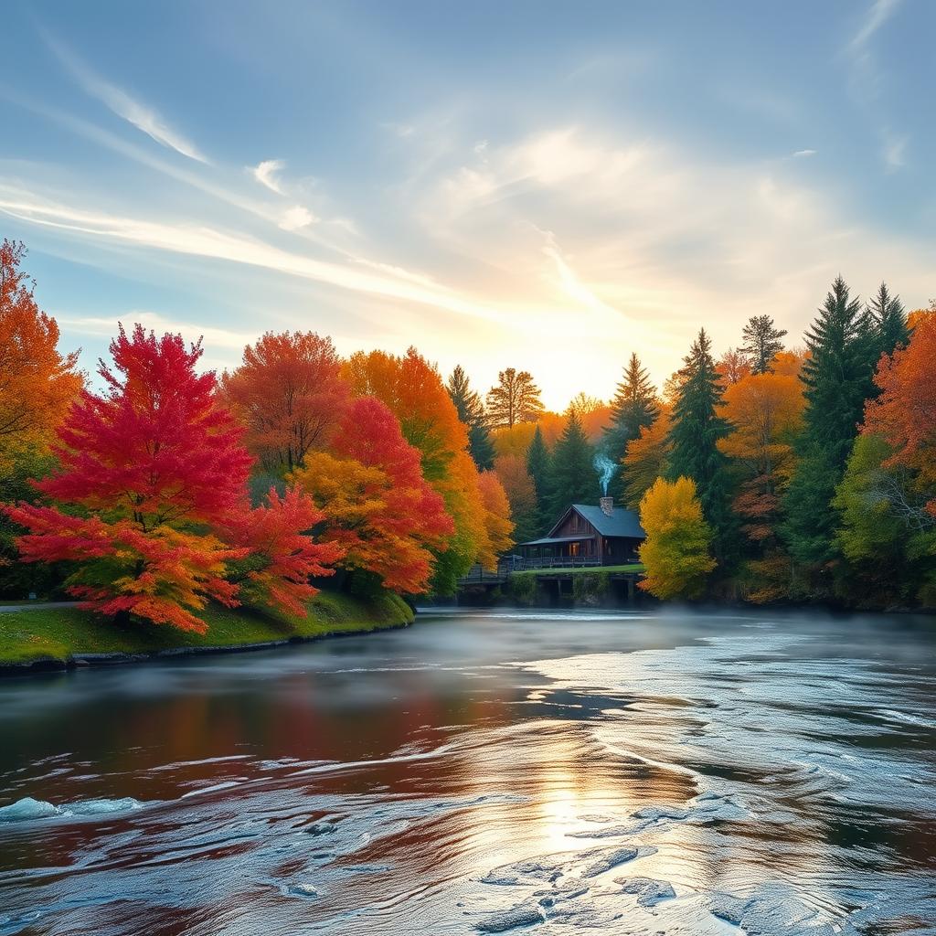 Autumn Riverside Serenity