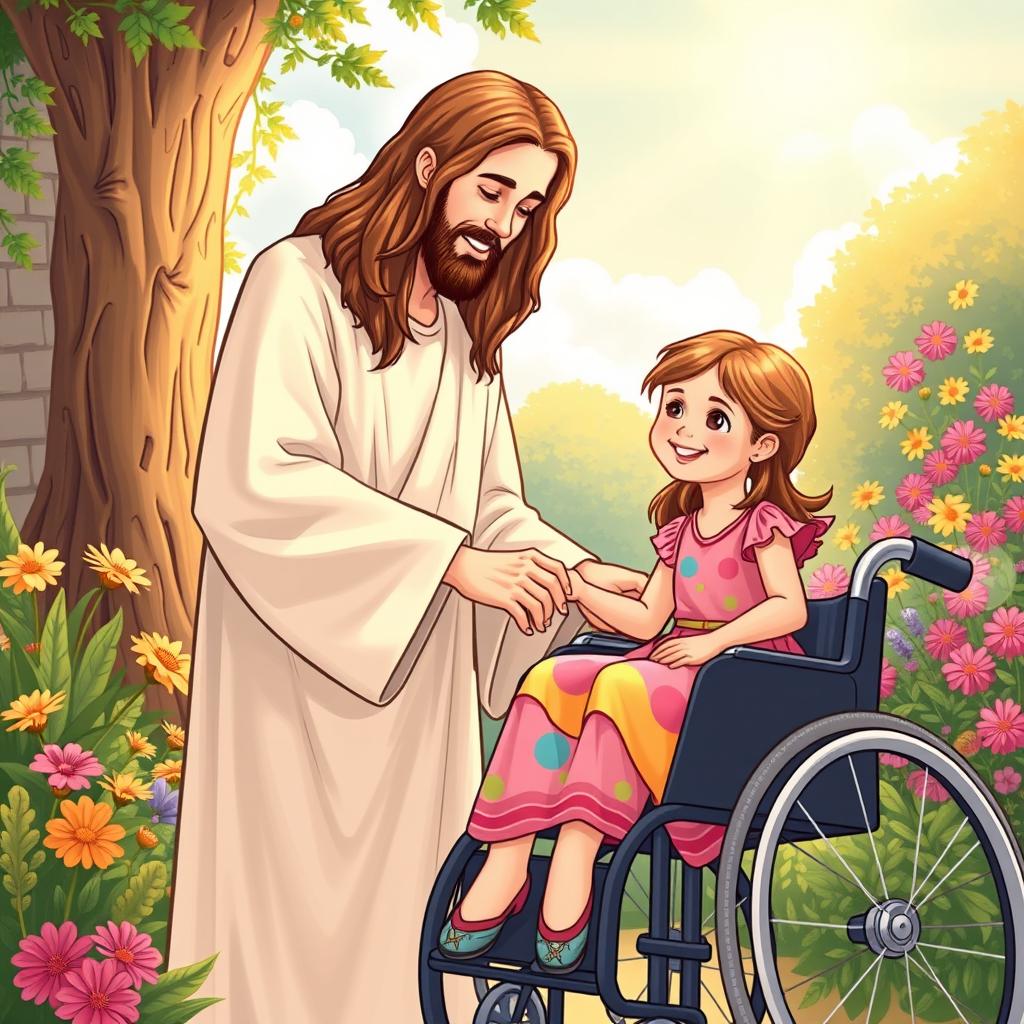 Compassion and Love: Jesus and His Young Daughter